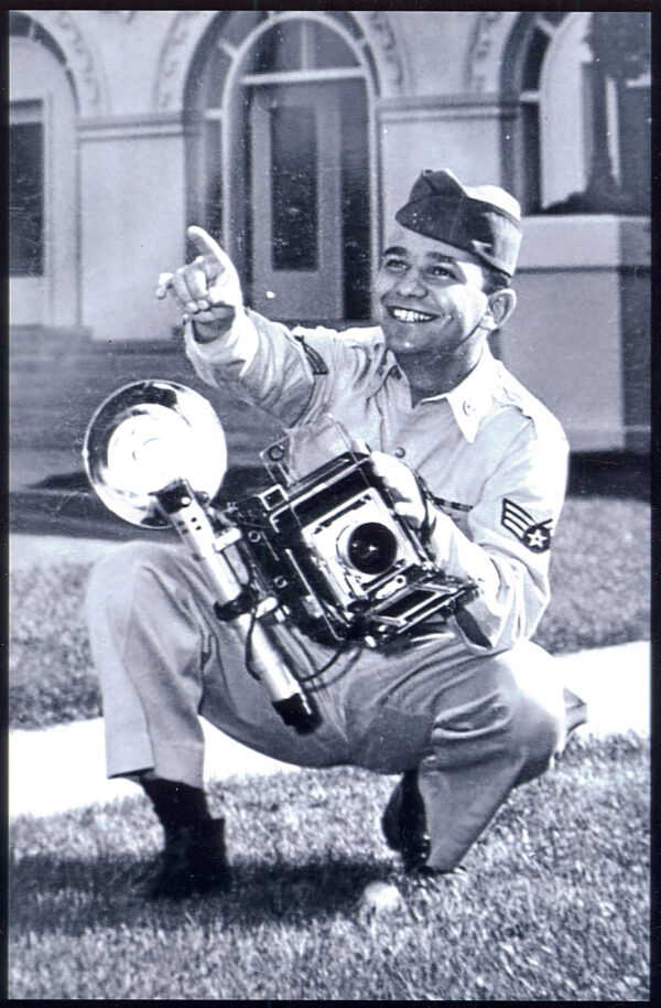 As airman first class, Al Freni is pictured after his promotion in 1955. (Courtesy of Al Freni)